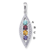 14KW Family Jewelry Diamond Semi-Set Pendant