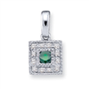 14KW Family Jewelry Diamond Semi-Set Pendant