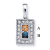 14KW Family Jewelry Diamond Semi-Set Pendant