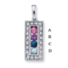 14KW Family Jewelry Diamond Semi-Set Pendant