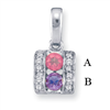 14KW Family Jewelry Diamond Semi-Set Pendant