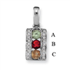 14KW Family Jewelry Diamond Semi-Set Pendant