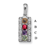 14KW Family Jewelry Diamond Semi-Set Pendant