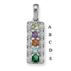 14KW Family Jewelry Diamond Semi-Set Pendant