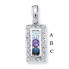 14KW Family Jewelry Diamond Semi-Set Pendant