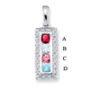 14KW Family Jewelry Diamond Semi-Set Pendant