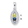 14KW Family Jewelry Diamond Semi-Set Pendant