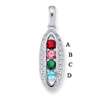 14KW Family Jewelry Diamond Semi-Set Pendant