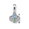 14KW Family Jewelry Diamond Semi-Set Pendant