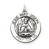 Sterling Silver Antiqued Holy Family Medal