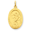 24k Gold-plated Sterling Silver Saint Christopher Medal