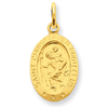 24k Gold-plated Sterling Silver Saint Christopher Medal