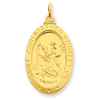 24k Gold-plated Sterling Silver Saint Christopher Medal