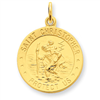 24k Gold-plated Sterling Silver Saint Christopher Medal