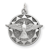 Sterling Silver Antiqued Holy Spirit Medal