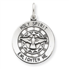 Sterling Silver Antiqued Holy Spirit Medal