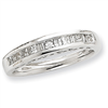 14K White Gold Diamond Wedding Band ring