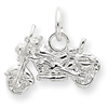 Sterling Silver Motorcycle Charm