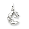 Sterling Silver Moon & Star Charm