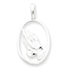 Sterling Silver Praying Hands Pendant