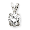 Sterling Silver Round CZ Pendant