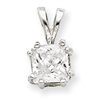 Sterling Silver Princess CZ Pendant