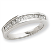 14k White Gold AAA Diamond Wedding Band ring