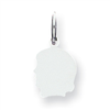 Sterling Silver Engraveable Girl Disc Charm