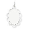 Sterling Silver Engraveable Disc Charm