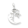 Sterling Silver Moon w/Star Charm