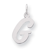 Sterling Silver Medium Script Intial G Charm