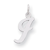 Sterling Silver Medium Script Intial I Charm