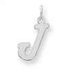 Sterling Silver Medium Script Intial J Charm