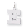 Sterling Silver Medium Block Intial E Charm