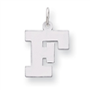 Sterling Silver Medium Block Intial F Charm