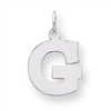 Sterling Silver Medium Block Intial G Charm