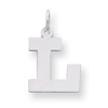 Sterling Silver Medium Block Intial L Charm