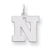 Sterling Silver Medium Block Intial N Charm