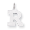 Sterling Silver Medium Block Intial R Charm