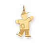 Gold-plated Sterling SilverKid Charm