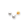 14k Two-tone Reversible 5mm Ball Earrings