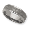 Dura Tungsten Ridged Edge 8mm Brushed and Polished Band ring