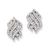 Sterling Silver & CZ Fancy Dangle Post Earrings