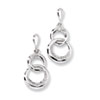 Sterling Silver & CZ Fancy Dangle Post Earrings