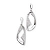 Sterling Silver & CZ Fancy Dangle Post Earrings