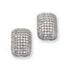 Sterling Silver & CZ Polished Post Earrings