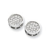 Sterling Silver & CZ Circle Post Earrings