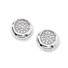 Sterling Silver & CZ Fancy Circle Post Earrings