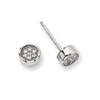 Sterling Silver & CZ Polished Post Earrings