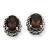 Sterling Silver 1.50Smokey Quartz Earrings